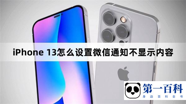 iPhone 13怎么设置微信通知不显示内容