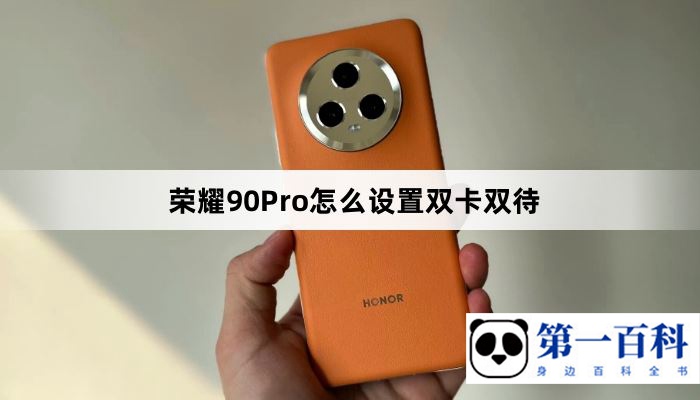 荣耀90Pro怎么设置双卡双待