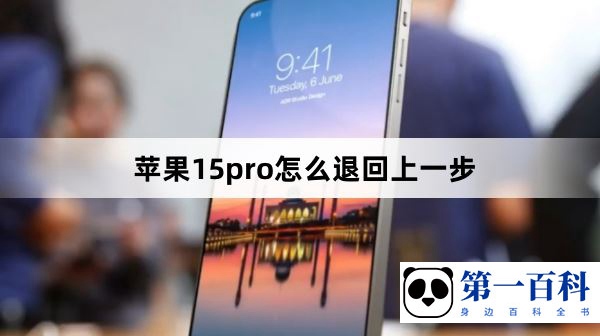 苹果15pro怎么退回上一步