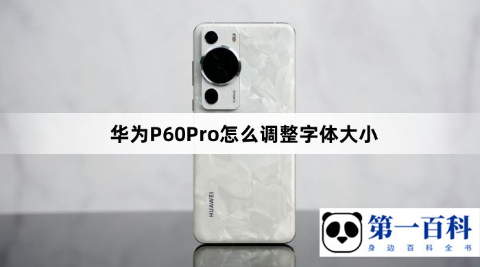 华为P60Pro怎么调整字体大小