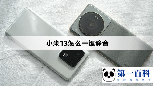小米13怎么一键静音
