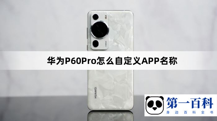 华为P60Pro怎么自定义APP名称