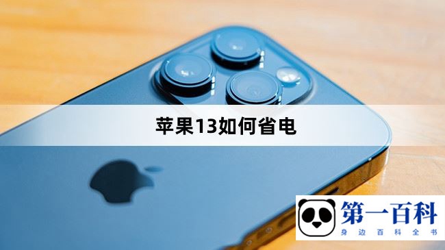 苹果13如何省电