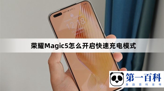 荣耀Magic5怎么开启快速充电模式