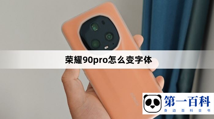 荣耀90pro怎么变字体