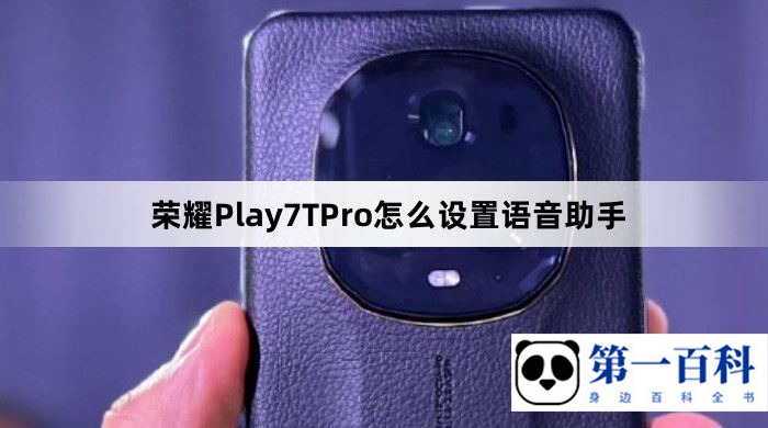 荣耀Play7TPro怎么设置语音助手