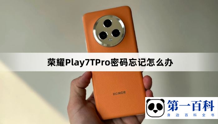 荣耀Play7TPro密码忘记怎么办