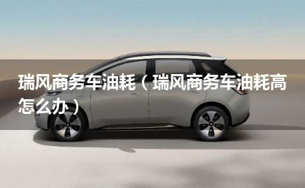 瑞风商务车油耗（瑞风商务车油耗高怎么办）