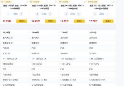 大众凌渡现在多少钱（大众凌渡2022新款值得入手吗）