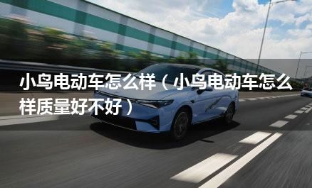 小鸟电动车怎么样（小鸟电动车怎么样质量好不好）