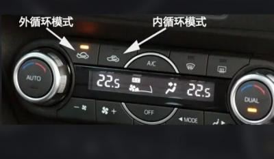 汽车内循环标志 回旋箭头按钮(循环汽车内部空气) 