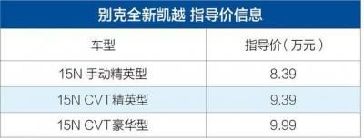 新别克凯越报价及图片（别克全新凯越正式上市）