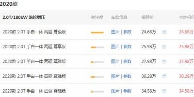 林肯冒险家2020款价格 2020林肯冒险家价格为27.83万 