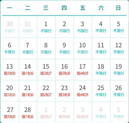 沧州限号2023年2月最新限号时间