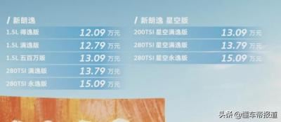 大众汽车朗逸报价及图片（大众朗逸新车售价）