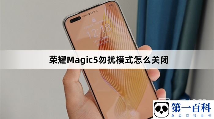 荣耀Magic5勿扰模式怎么关闭